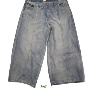 Women's Wide Leg Blue Jeans